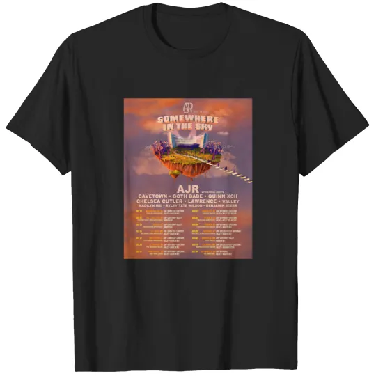 Discover SOMEWHERE IN THE SKY TOUR AJR BAND 2025 T Shirt