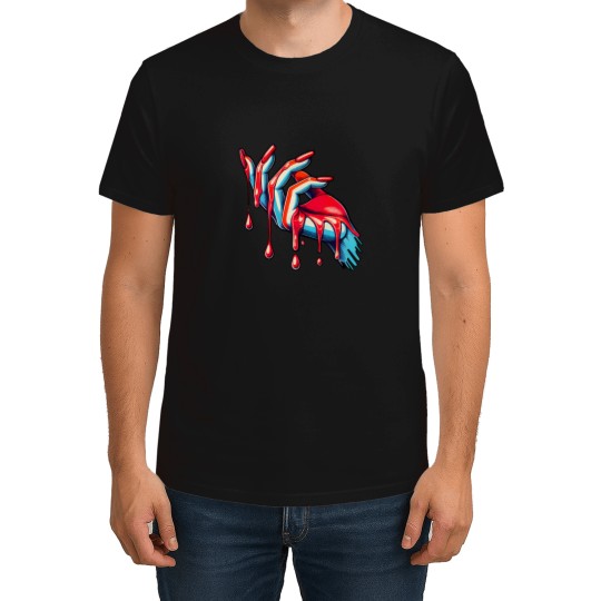 Discover Dripping Crimson: Red Painted Nails T-Shirts