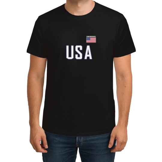 Discover Usa-Flag-Swimming-Hoodie-Pocket-Swimmer-Equipment-Gift-Tee-Pullover-Hoodie T-Shirt T-Shirts