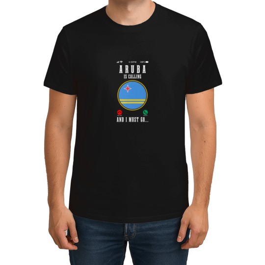 Discover Aruba Is Calling And I Must Go Travel Aruba Flag T-Shirts