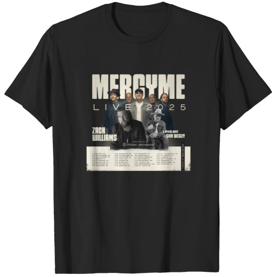Discover MercyMe Live 2025 Tour Date Black T Shirt