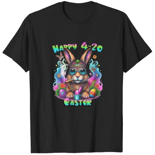 Discover Happy 420 Easter Bunny Smokingss Weeds Funny T-Shirts