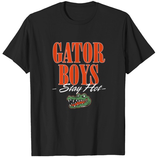 Discover Gator Boys Stay Hot Matching Shirt For Football Lover, Crocodile Football Cheer Shirt