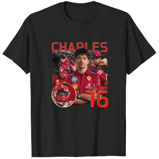 Discover Retro 90's Charles Leclerc Homage Shirt, Charles Leclerc Formula 1 Graphic Shirt