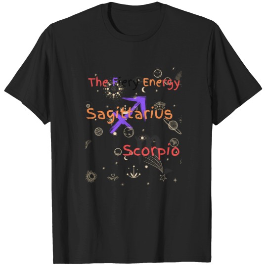 Discover Sagittarius Scorpio Couple Zodiac T-Shirt Active T-Shirts
