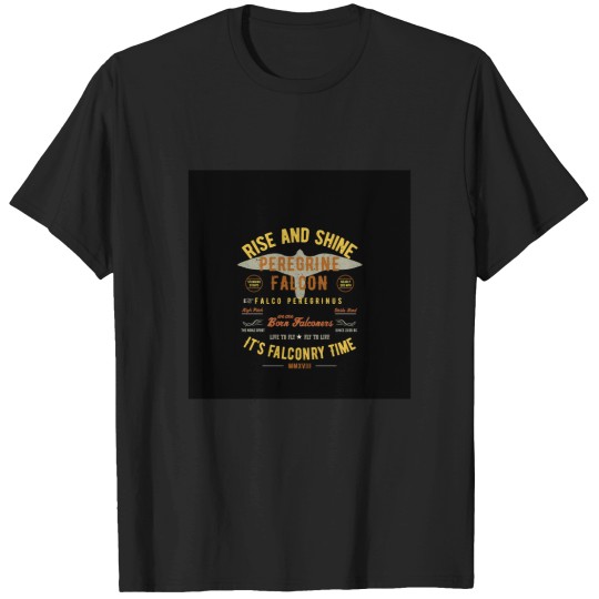 Discover It's falconry Time Peregrine Falcon Gift nad Apparel Collection for the Falconer and Hawker T-Shirts