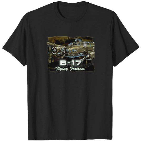 Discover B-17 Flying Fortress Heavy Us Air Force Bomber Aircraft (1) T-Shirt T-Shirts