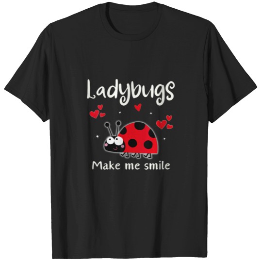 Discover Womens Adorable Ladybugs Make Me Smile Women Girls Kids V-Neck T-Shirt Michael Scott The Office Tv Show Yesh. Black White T-Shirts