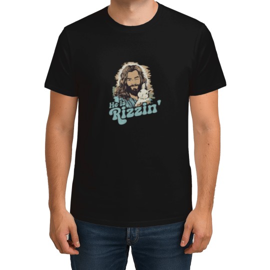 Discover He Is Rizzin' Shirt, Funny Easter Christian T-Shirt