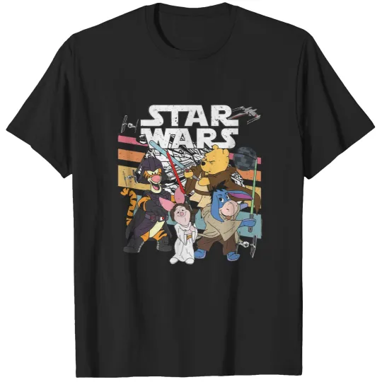Discover Starr Warss Pooh & Friends winniee the poohh Cosplay Galaxy's Edge Tshirt