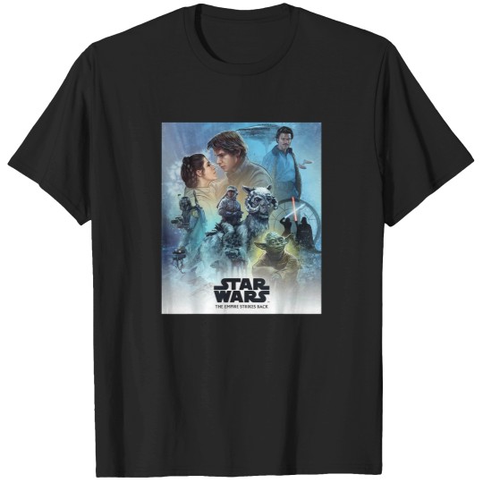 Discover Star-Wars-Celebration-Mural-Empire-Strikes-Back-Logo-T-Shirt-T-Shirt T-Shirts