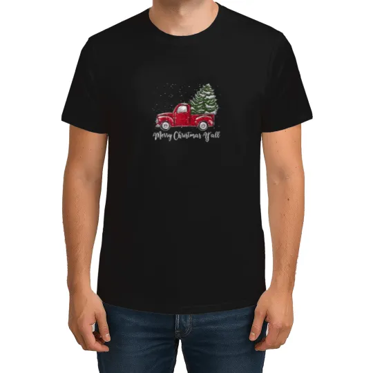 Discover Red-Truck-Christmas-Shirt---Merry-Christmas-Yall-T-Shirt T-Shirts