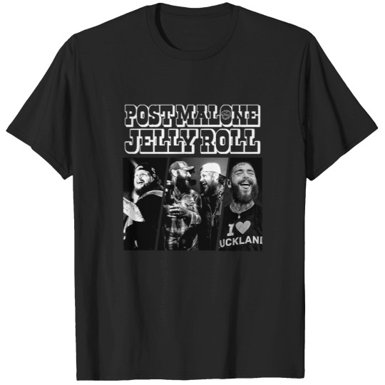 Discover Post Malone Jelly Roll Vintage Shirt, Concert Tour Music Western 2025 T-Shirt