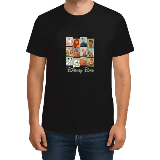 Discover Vintage Disneyyy Dad Characters Shirt, Best Dad Ever Tee, Father's Day 2025 Gift