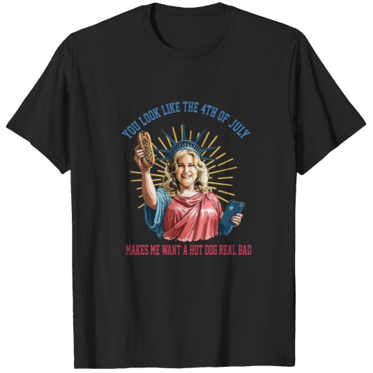 Discover Jennifer Coolidge Tshirt, 4th Of July Makes Me Want A Hot Dog So Bad Shirt