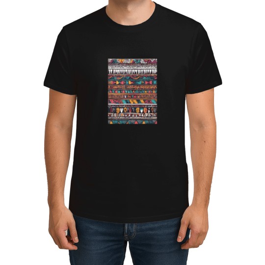 Discover Spectacular-Colorful-Line-Pattern-(1) T-Shirt T-Shirts