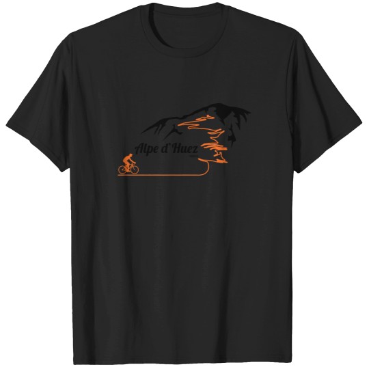 Discover Alpe d'Huez Cycling Print T-Shirts