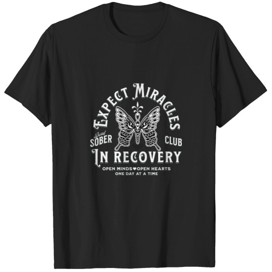 Discover In Recovery Tattoo Style Butterfly Sobriety Design T-Shirts