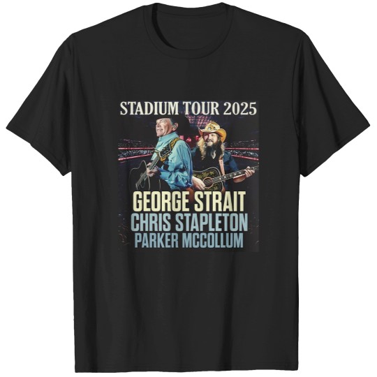 Discover George Strait x Chris Stapleton King of Country Tour Stadium 2025 T-Shirt