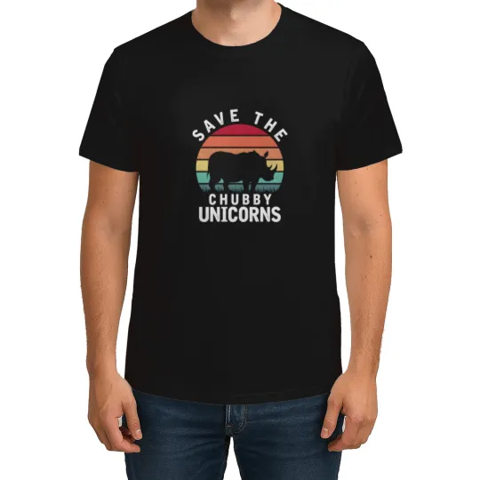 Discover Save The Chubby Unicorn Rhino Family Chrismast Present Gift T-Shirts