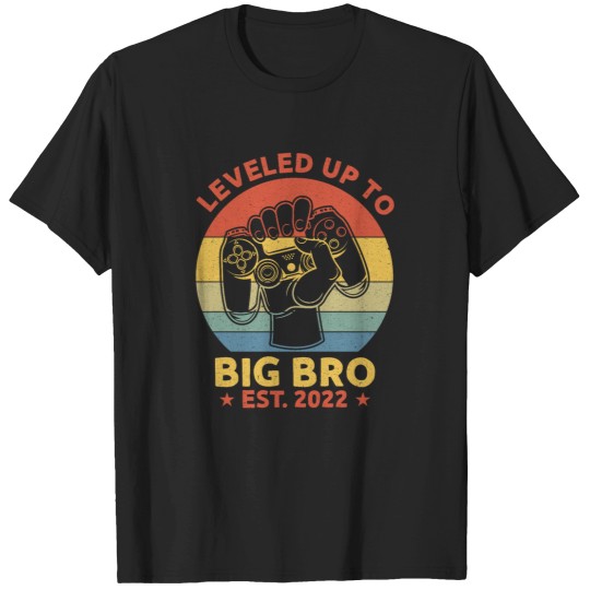Discover Leveled Up To Big Bro EST 2022 Big Brother Gift - New Brother Siblings T-Shirts