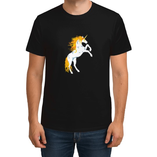Discover Golden Maned White Unicorn T-Shirts