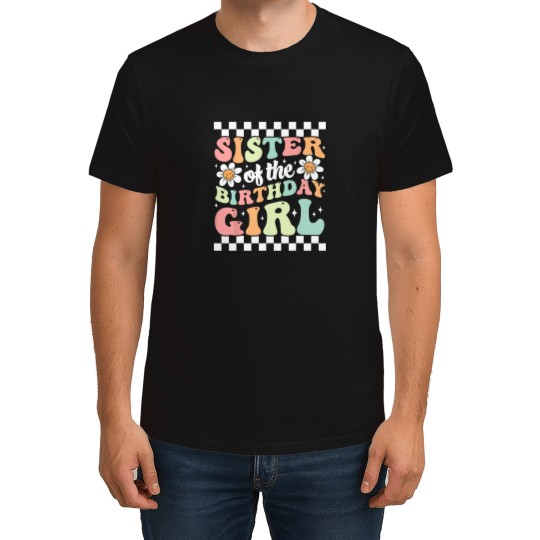 Discover Sister of The Birthday Girl Family Groovy Birthday Party 1 T-Shirts