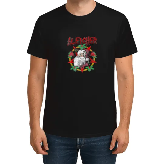 Discover Sleigher-Heavy-Metal-Santa-Claus-Christmas-Xmas T-Shirt T-Shirts