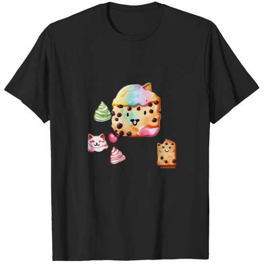 Discover CatCookie Chocolate Cookie Face T-Shirts