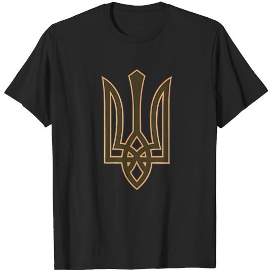 Discover Olive Ukrainian Trident Symbol On The Heart - Ukraine Tryzub T-Shirts