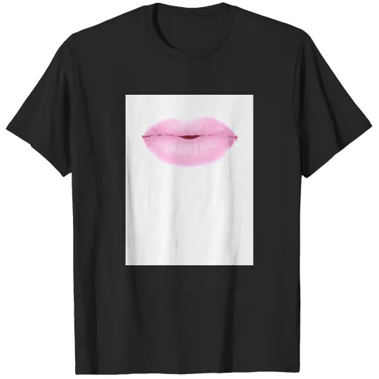 Discover Soft Pink Cute Thick Lips Watercolor Painting Baseball ¾ Sleeve T-Shirts