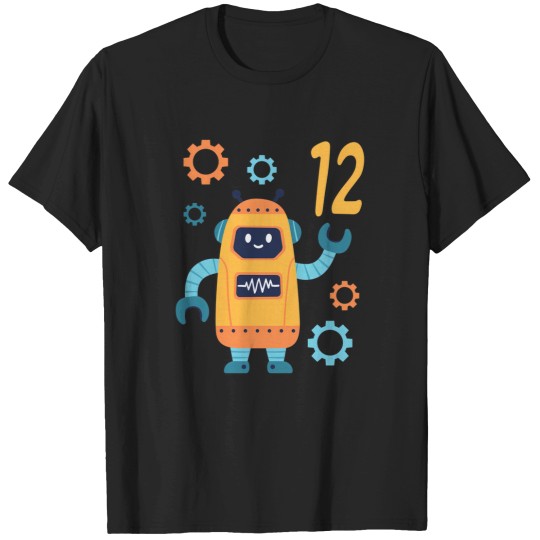 Discover 12Th Birthday Cute Robot 12 Year Old Funny B-Day Matching T-Shirts