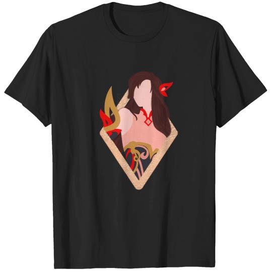 Discover Red & Gold Woman Fighter T-Shirts