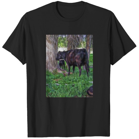 Discover Cow and Calf Unders Cottonwoods T-Shirts