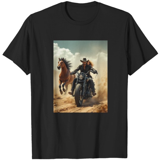 Discover Motorcycle Cowboy Spirit Riding Adventure T-Shirts