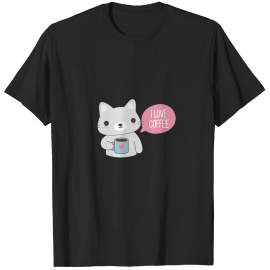 Discover Cute Coffee Cat T-Shirts