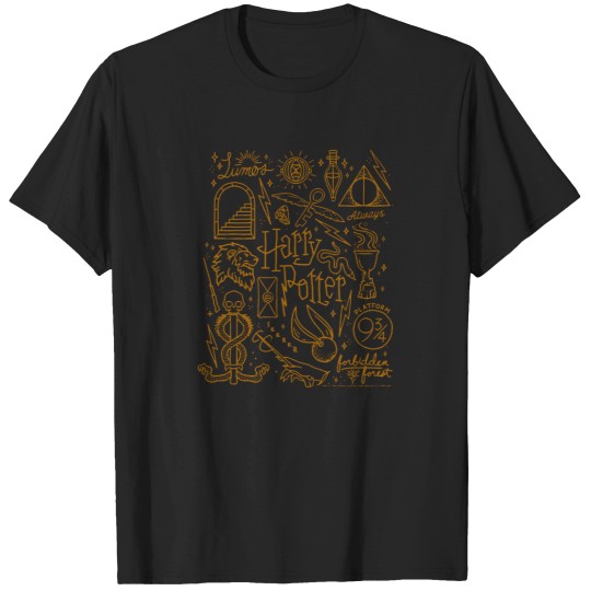 Discover Harry-Potter-Deathly-Hallows-2-Icon-Collage-Poster-Long-Sleeve-T-Shirt T-Shirts