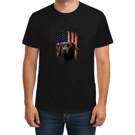 Discover American-Black-Labrador-Usa-Flag-Lab-Owner-T-Shirt T-Shirts