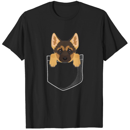Discover Pocket German Shepherd Puppy Cute Dog Lover T-Shirts