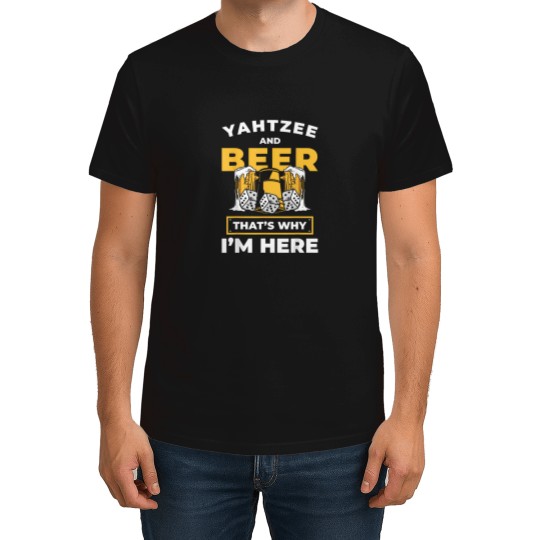 Discover Yahtzee-And-Beer-Dice-Game-Night-T-Shirt T-Shirts