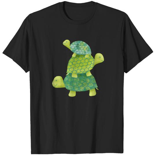 Discover Cute Turtle Stack In Teal Lime Green And Turquoise Baseball  Sleeve T-Shirt 31 T-Shirts