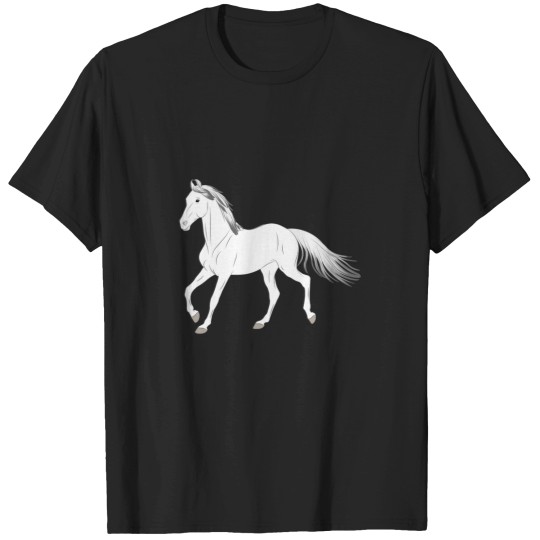 Discover Baluchi horse - white horse - curled eared horse - horse breeds of Pakistan T-Shirts