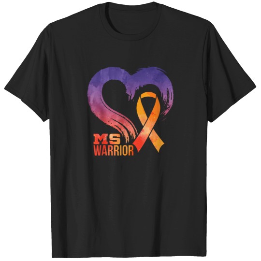 Discover Ms-Warrior-Heart-Multiple-Sclerosis-Awareness-Month-T-Shirt T-Shirts