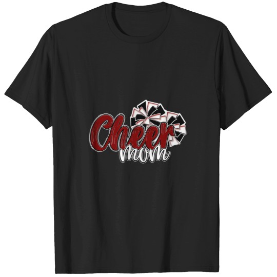Discover Womens Cheer Mom Top Pom Poms Maroon Mascot Colors School T-Shirts