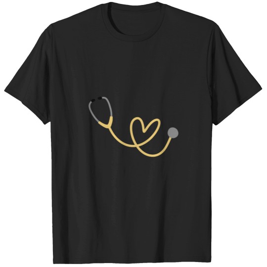 Discover Yellow Heart Stethoscope actives T-Shirts