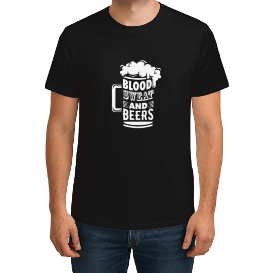 Discover Blood Sweat And Beers funnys St Patricks Day Pun Fitted Scoop T-Shirts