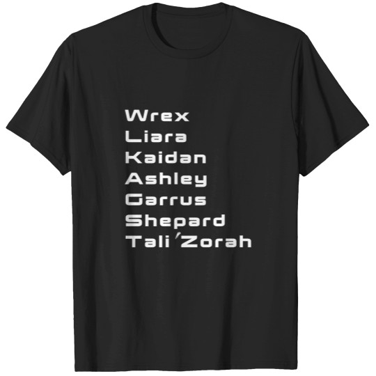 Discover Mass Effect 1 Roster Shirt cute horror movie characters silhouette chibi halloween chucky T-Shirts