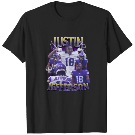 Discover Justin Sports Jefferson Vintage Retro Football T-Shirts