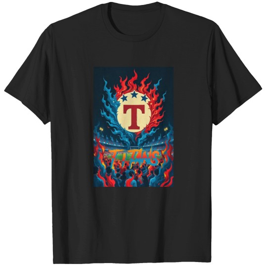 Discover Three star on fire.png T-Shirts