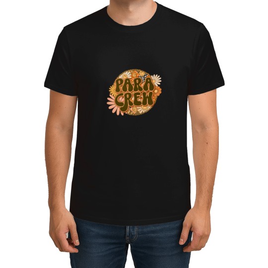 Discover Paraprofessional Para Crew Teachers Groovy 70s Flowers T-Shirts